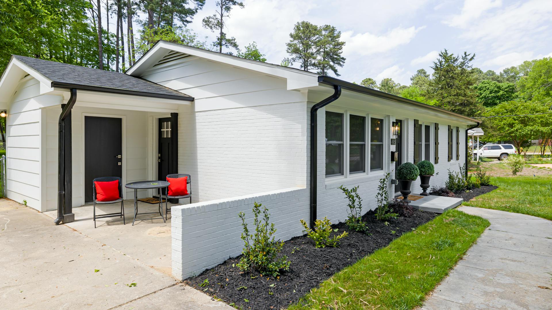 Newly installed seamless gutters on Reno residential home